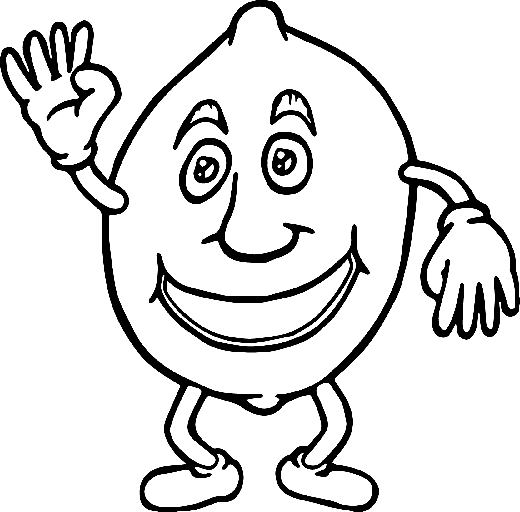 1664x1640 Great Lemon Coloring Page 13