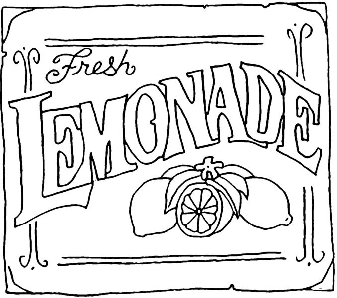 678x600 Free Printable Lemonade Stand Coloring Pages 27 With Additional
