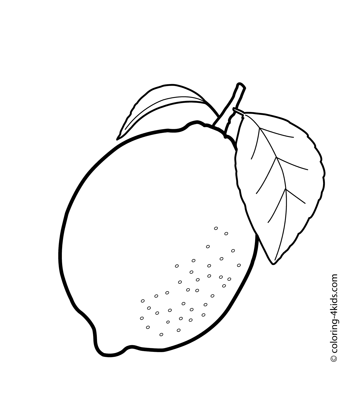 1483x1744 One Lemon Fruits Coloring Pages For Kids, Printable Free Lemon