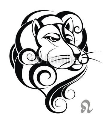 355x400 Fantastic Leo Draw Tattoo Design