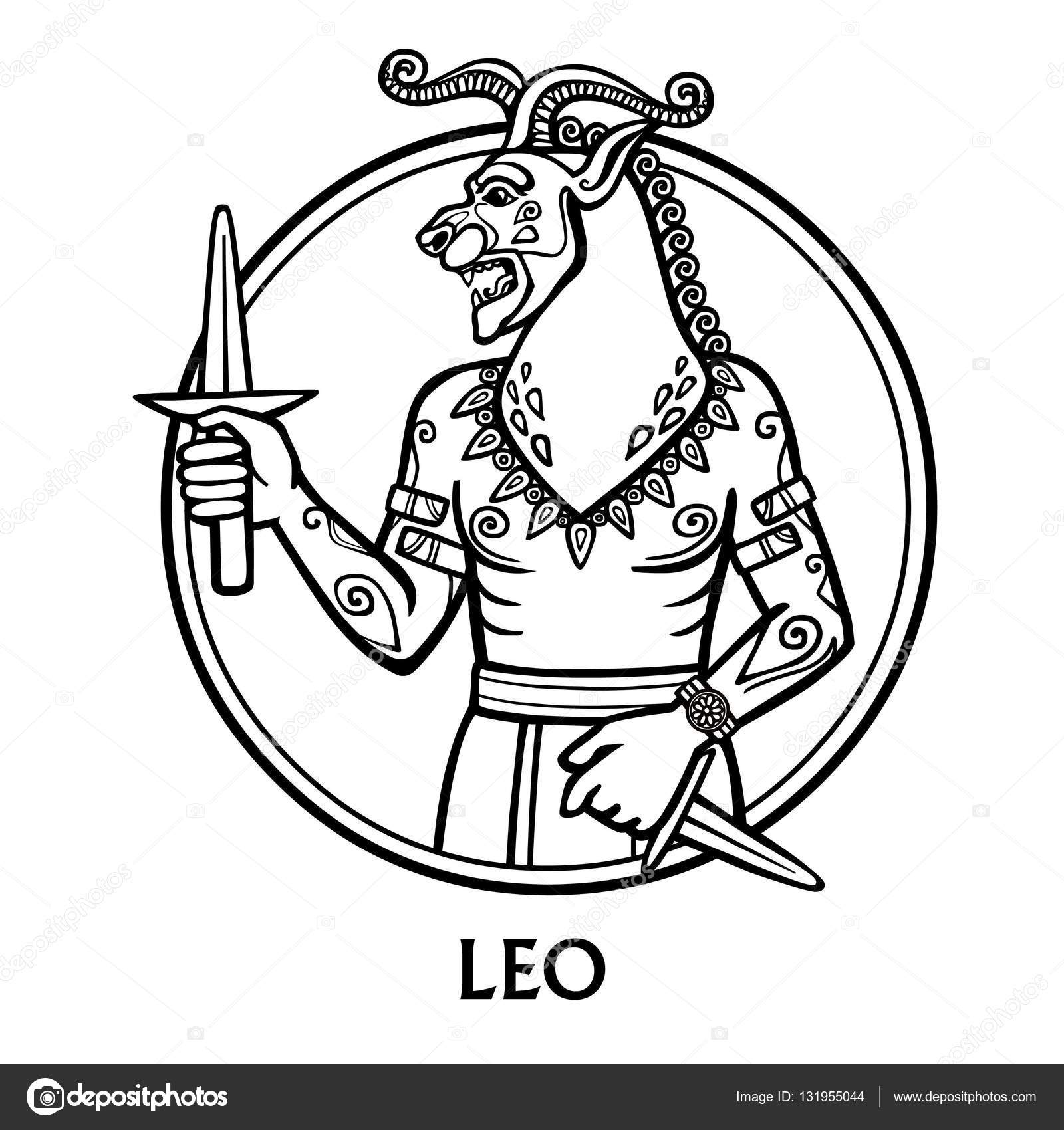 1600x1700 Zodiac Sign Leo. Black And White Zodiac Drawing Based On Motives