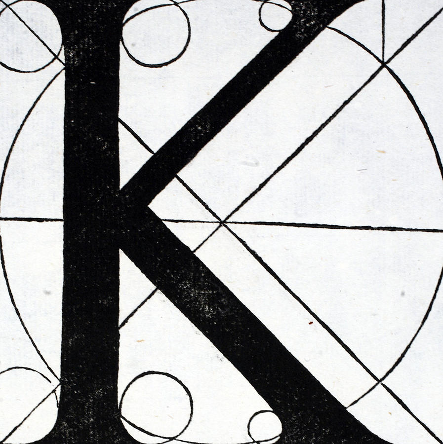 897x900 Letter K Drawing By Leonardo Da Vinci