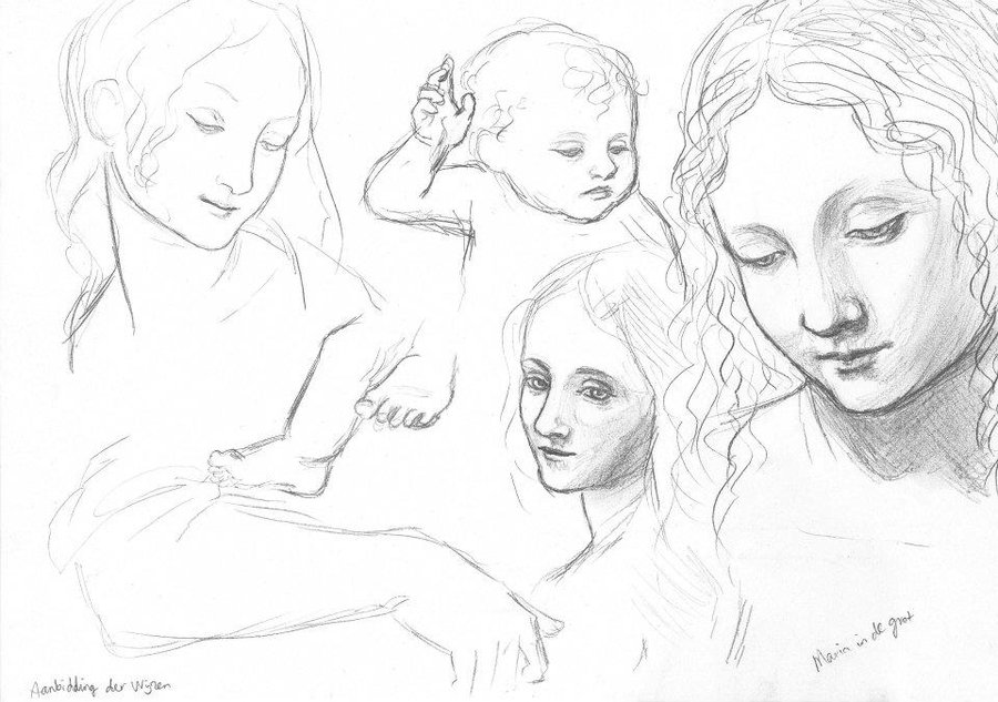900x633 Sketches After Leonardo Da Vinci By Amoris Amoris