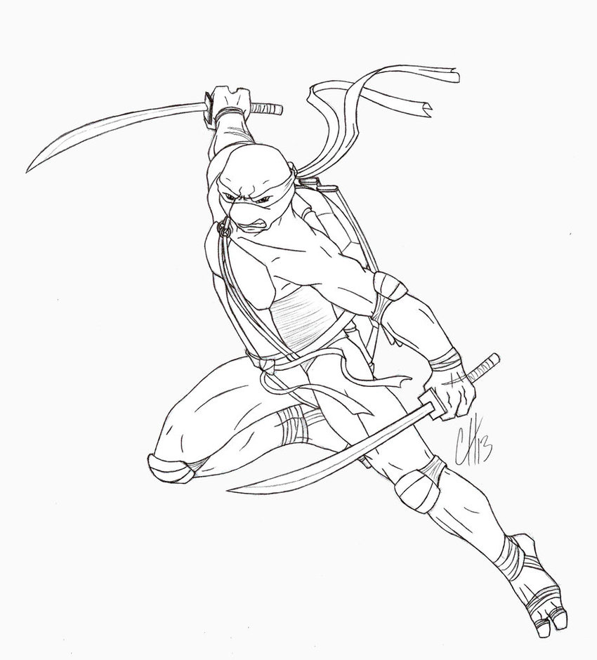 850x940 Tmnt Leonardo Lines By Dymira128