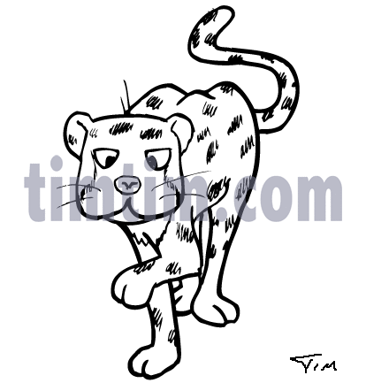 414x433 Free Drawing Of Leopard Bw From The Category Wild Animals