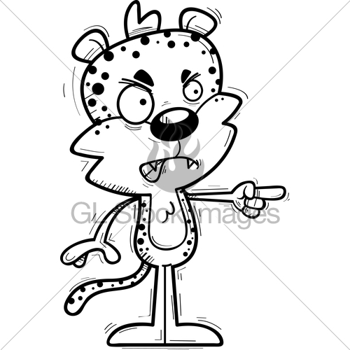 500x500 Angry Cartoon Male Leopard Gl Stock Images
