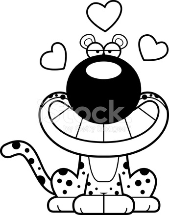345x439 Cartoon Leopard Love Stock Vector