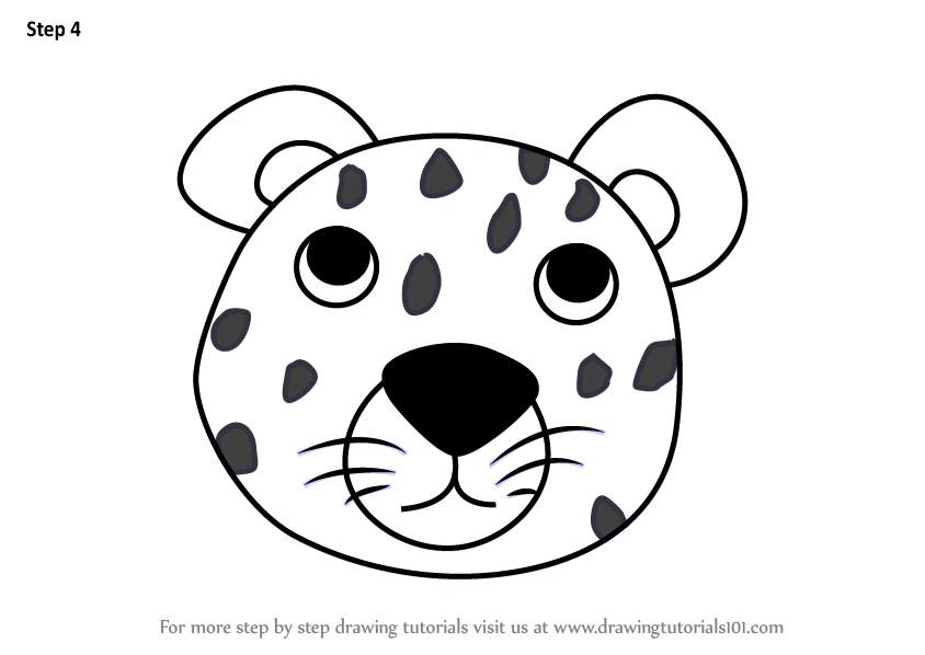 844x598 Learn How To Draw A Leopard Face For Kids (Animal Faces For Kids