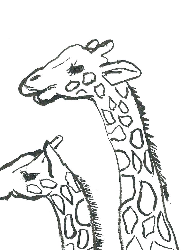 753x1024 Inspirational Cute Giraffe Coloring Pages Online Kid And Leopard