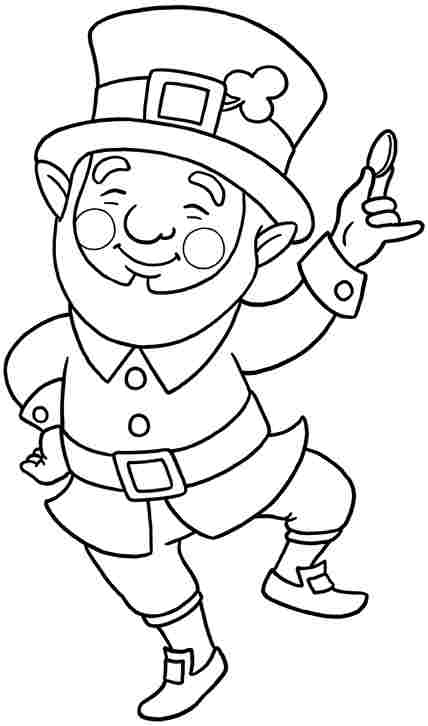 428x726 Free Colouring Pages Saint Patrick Leprechaun For Little Kids