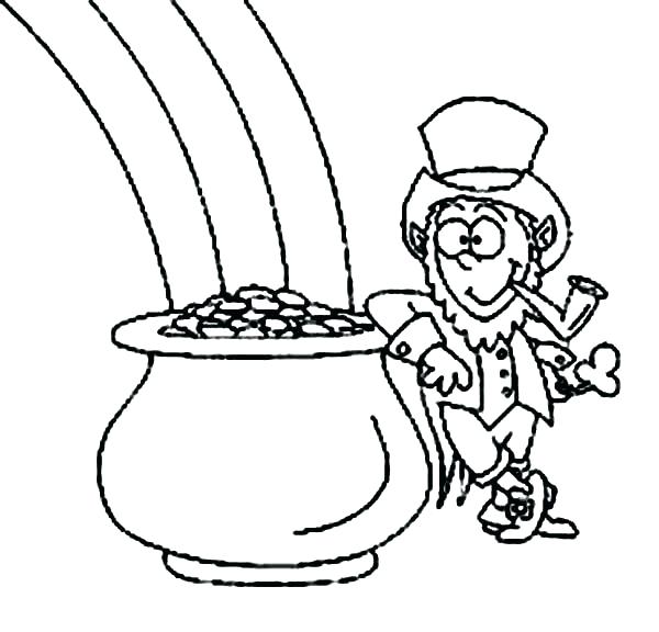 600x576 A Pot Of Gold Coloring Page Leprechaun Coloring Pages Freed