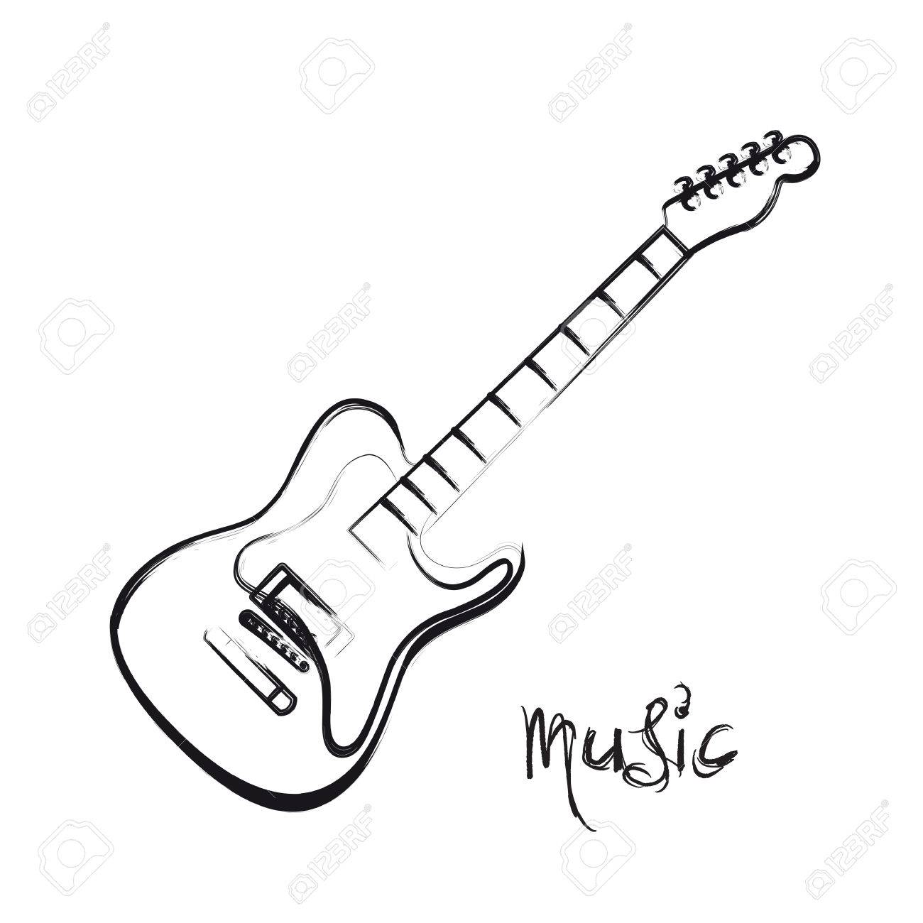 Les Paul Guitar Drawing at GetDrawings | Free download