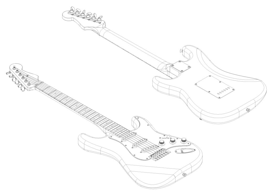 Les Paul Guitar Drawing at GetDrawings | Free download