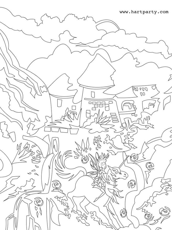 720x960 The Fairy Kingdom Trace Able And Coloring Page For The Full