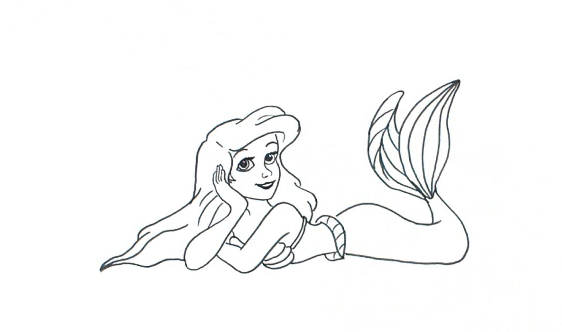 1954x1156 The Little Mermaid Drawings How To Draw Ariel The Little Mermaid
