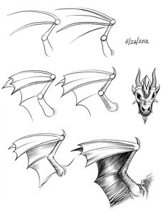 236x306 Demon Wing Drawing Drawings, Originals And Wings Drawing