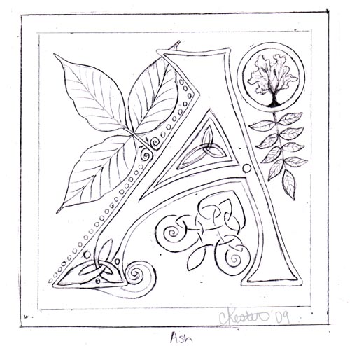 500x494 Letter A Sketch By Ladyfireoak