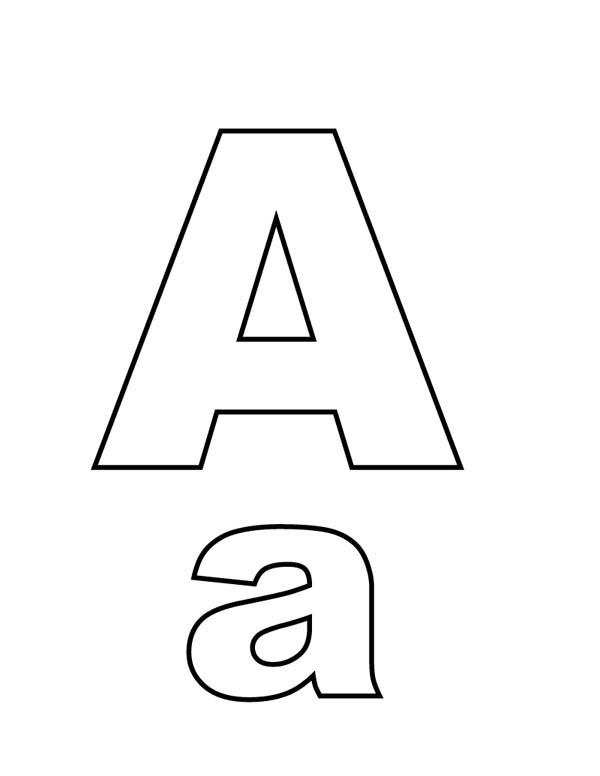 600x776 Big And Small A On Learning Letter A Coloring Page Best Place