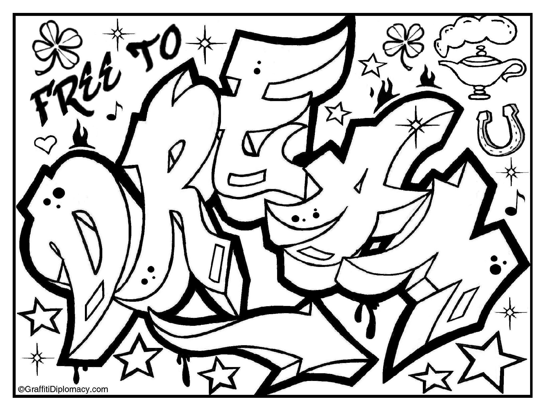 2191x1651 Graffiti Coloring Book Because Y's A Crooked Letter By Graffiti