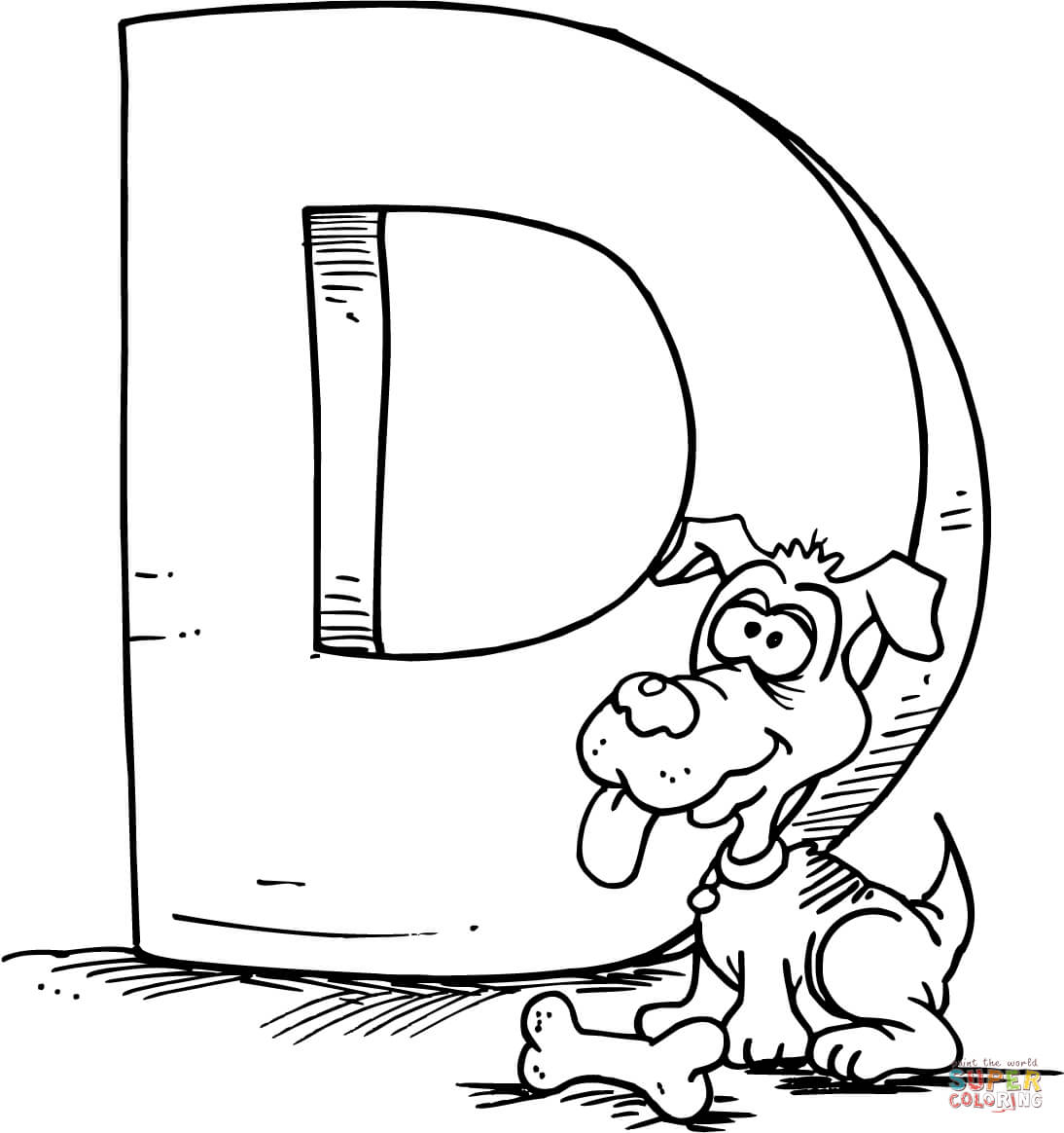 1094x1164 Letter D Is For Dog Coloring Page Free Printable Coloring Pages