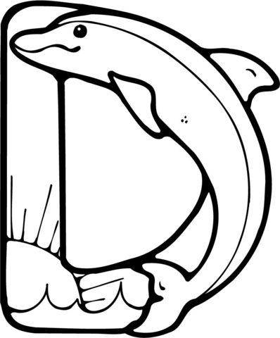 398x480 Letter D Is For Dolphin Coloring Page Free Printable Coloring Pages