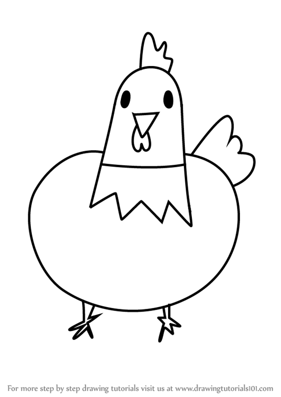 567x800 Learn How To Draw A Hen From Letter H (Animals With Letters) Step