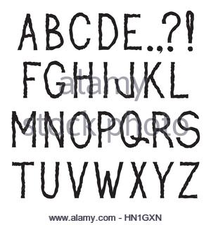 300x320 Alphabet. Grunge Line Pencil Drawing Decorative Font. Hipsters