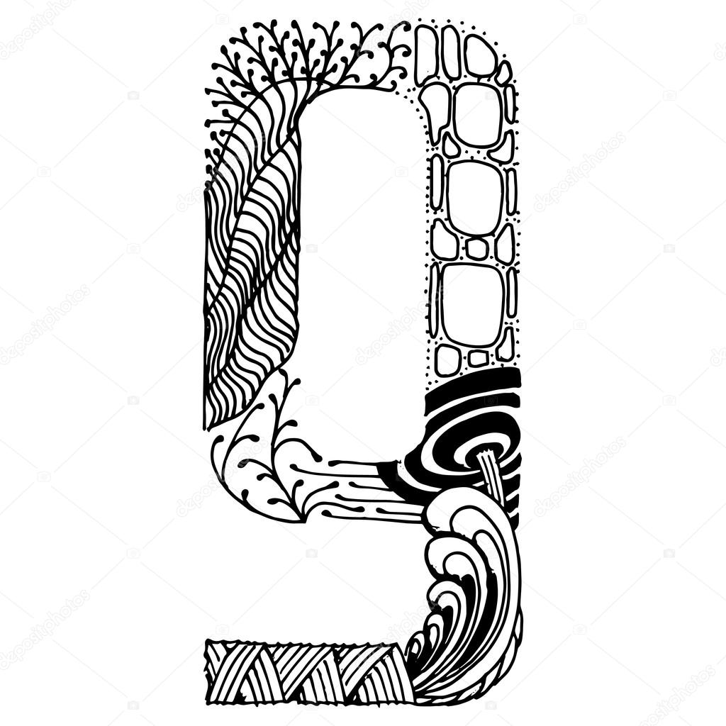 1024x1024 Zentangle Stylized Letters