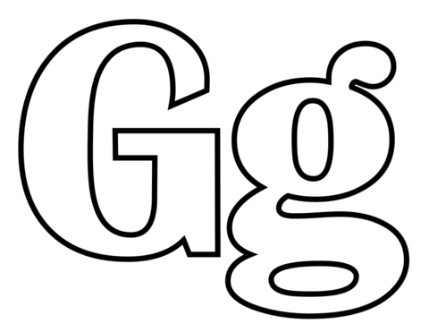 480x371 Classic Letter G Coloring Page Free Printable Coloring Pages