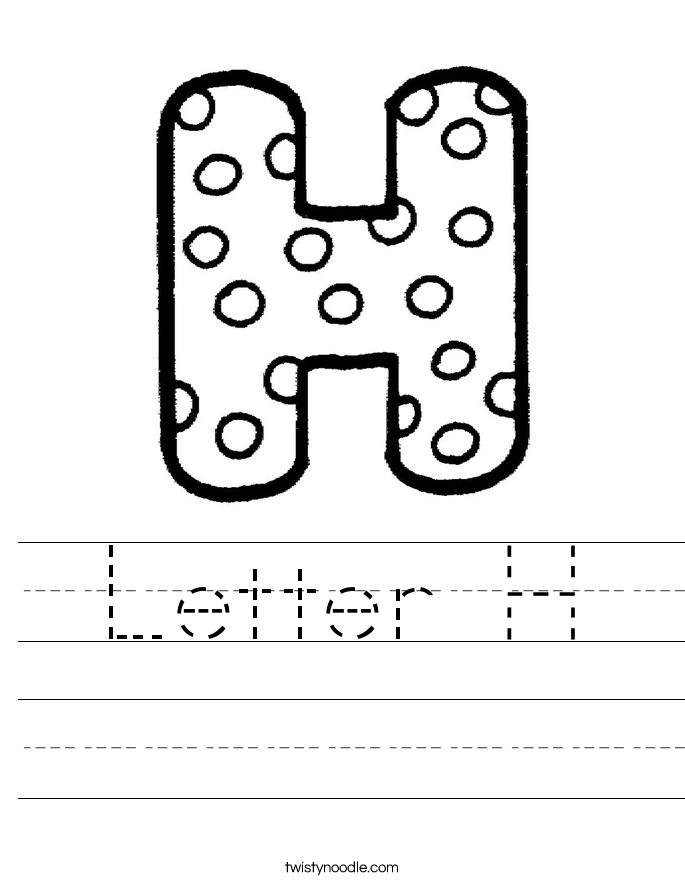 685x886 Letter H Worksheet