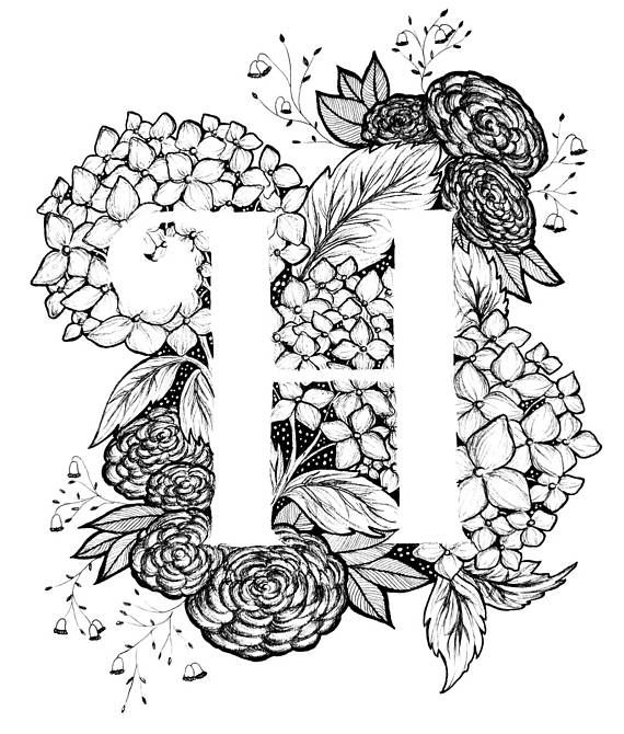 570x670 Letter H Print