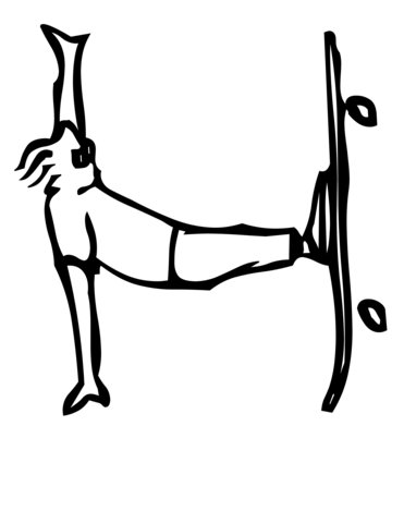 371x480 Skateboard Letter H Coloring Page Free Printable Coloring Pages