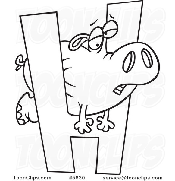 581x600 Cartoon Black And White Line Drawing Of A Hippo Squeezing Through