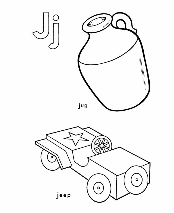 670x820 Letter J Coloring Pages Jug And Jepp