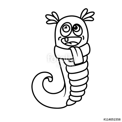 500x500 Monster Alphabet Coloring Pages Letter J Stock Image And Royalty
