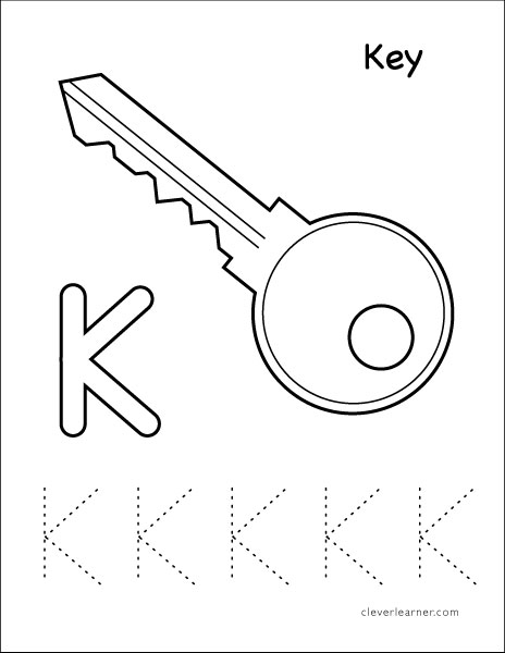 464x600 Letter K Writing And Coloring Sheet