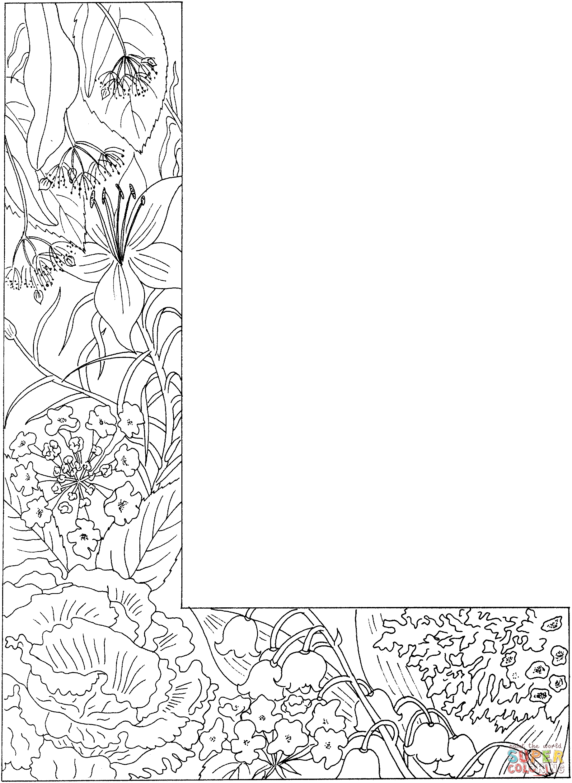 1838x2514 Letter L With Plants Coloring Page Free Printable Coloring Pages
