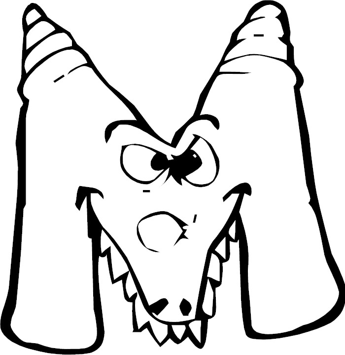 700x721 Letter M Coloring Pages