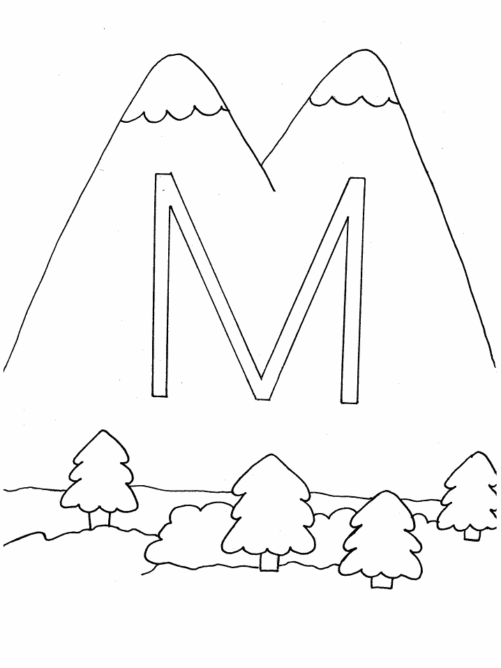 718x957 Free Letter M Coloring Pages For Preschool