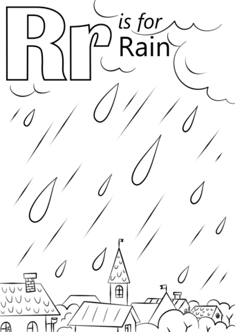 340x480 Letter R Is For Rain Coloring Page Free Printable Coloring Pages