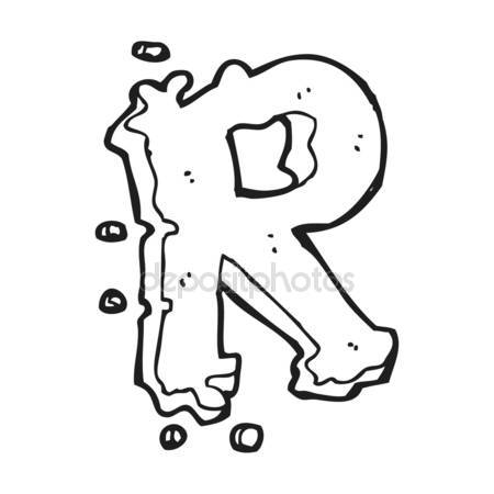 450x450 Funny Letter R Cartoon Illustration Stock Vector Izakowski