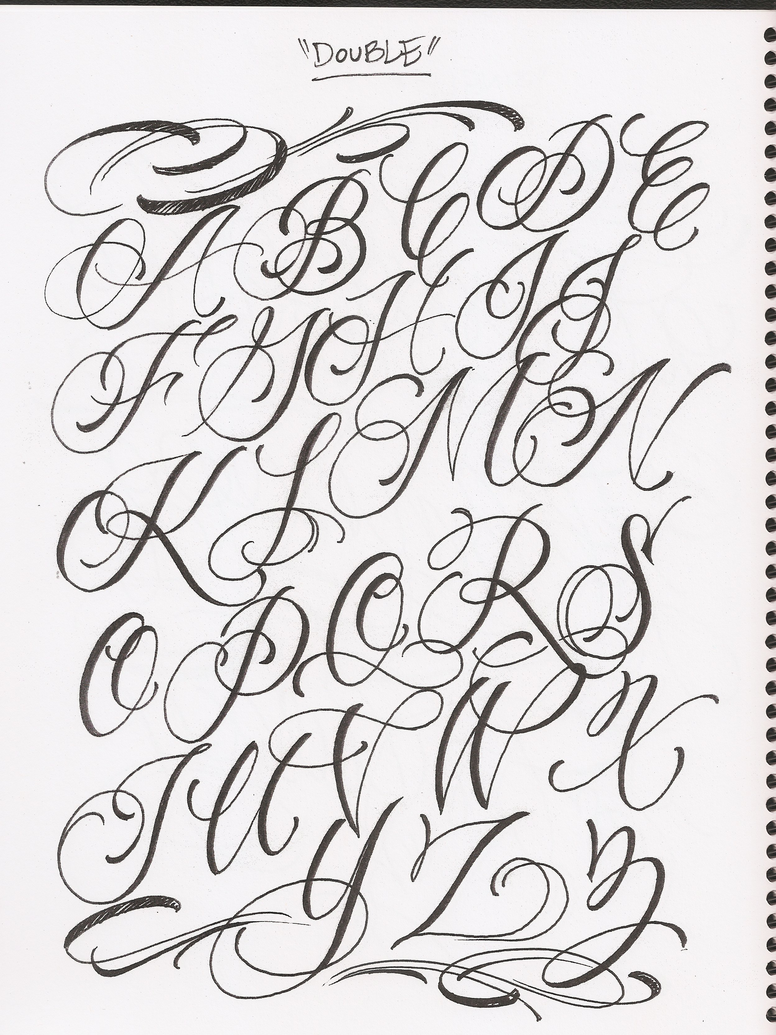 2496x3328 Fancy Cursive Letters Drawing Letras