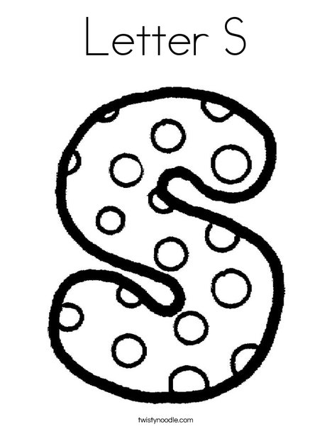 468x605 Letter S Coloring Page