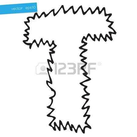 450x450 Hand Drawing Alphabet Letter T In Vector Design Royalty Free