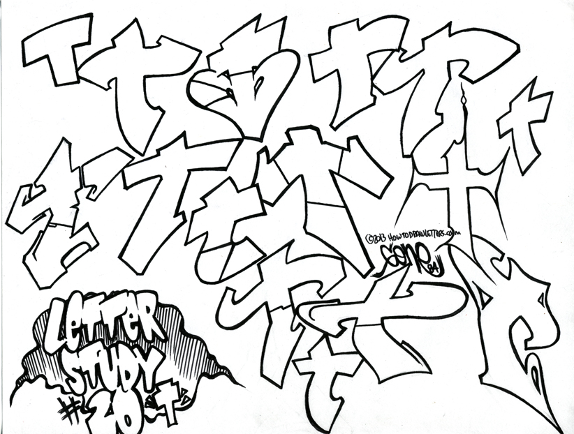 822x622 Letter Studies The Letter T In Graffiti Styles