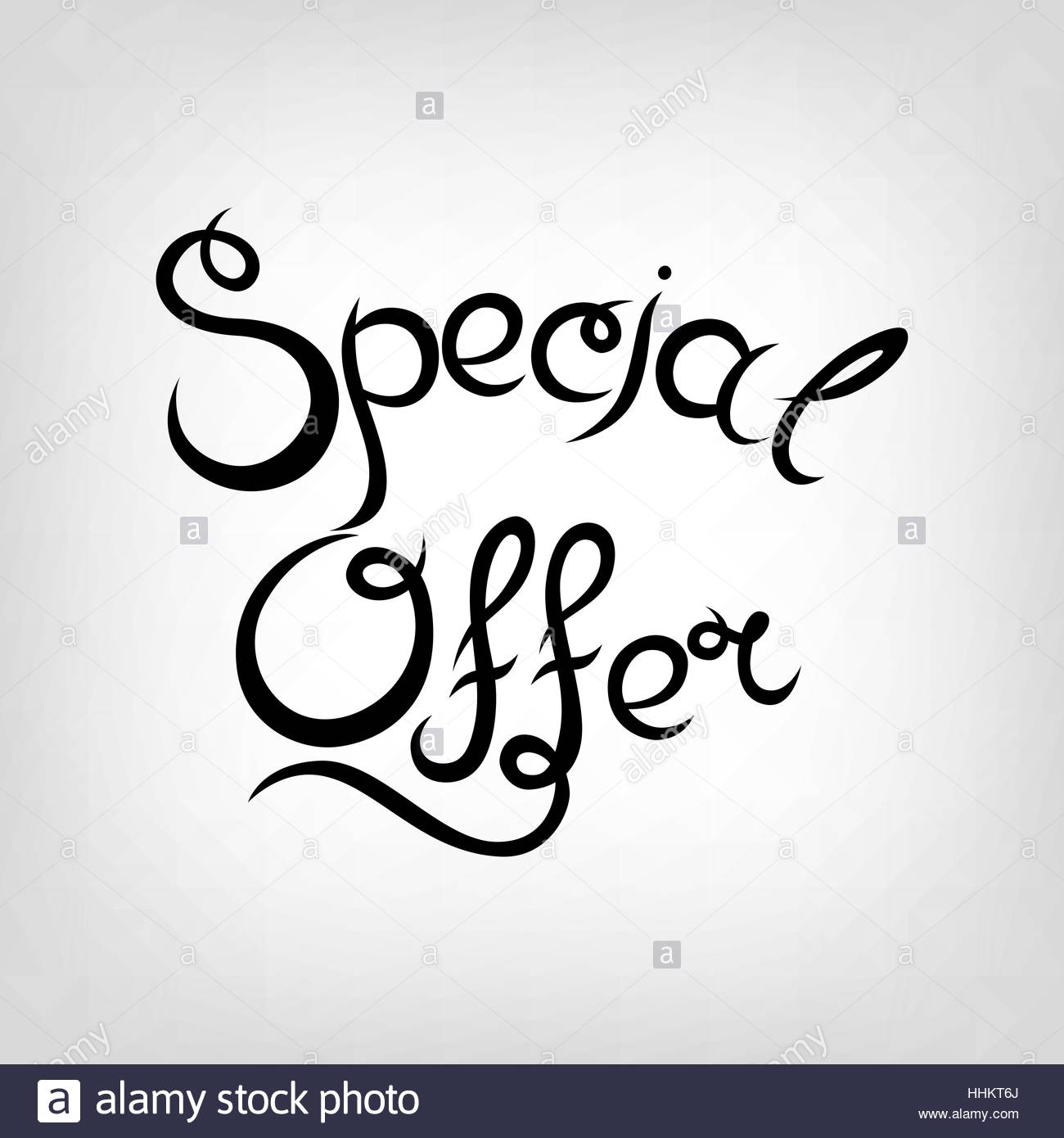 1300x1390 Vector Hand Drawn Cute Lettering. Special Offer. Black Letters