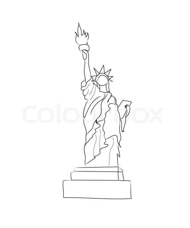667x800 Statue Of Liberty Stock Vector Colourbox