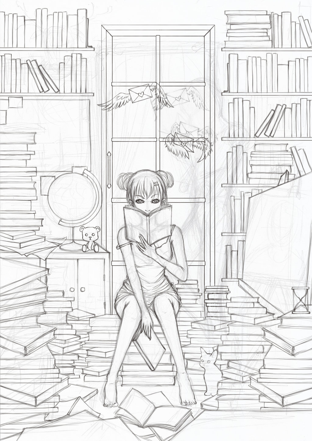 1024x1448 Library Room (Draw) By Seerdarker