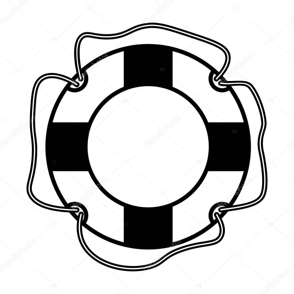1024x1024 Vector Illustration Of A Life Buoy. Stock Vector Dimmsliz