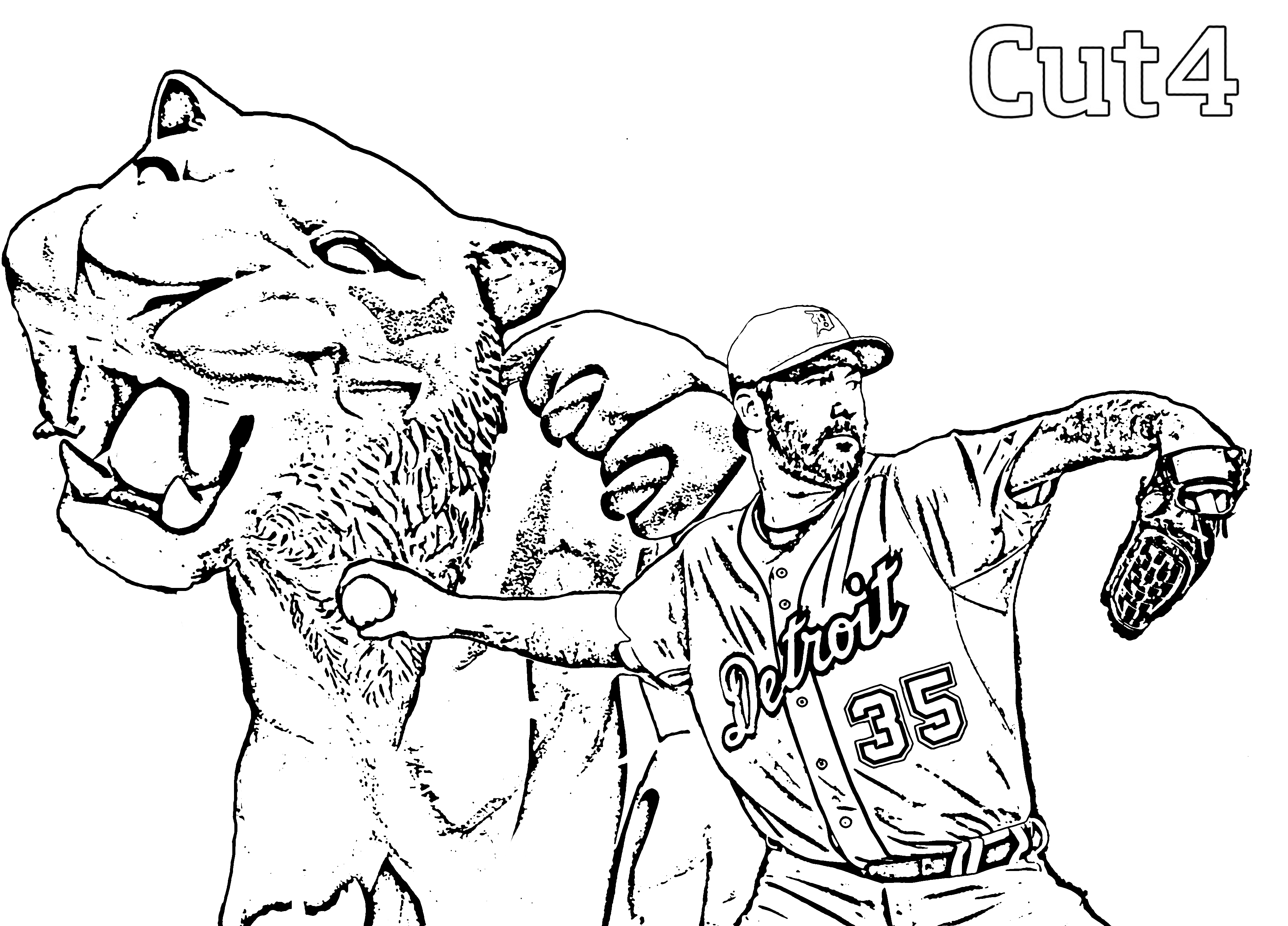 3792x2728 Detroit Tigers Coloring Pages Free Preschool In Sweet Page Draw